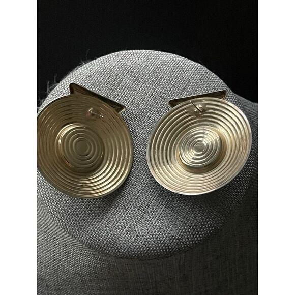 Parklane Vintage Necklace Earring Set Gold Tone Art Deco MCM Faux Pearl Retro - Picture 9 of 11